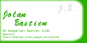jolan bastien business card